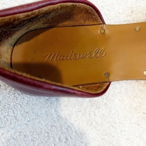 Madewell Red Leather The Thea Crisscross Flat Sandals Women’s 9 Shoes *Read - Picture 11 of 12